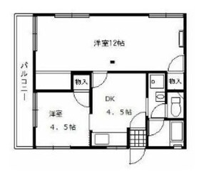 グリーンビューハウスBの物件間取画像